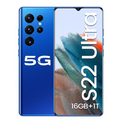 China Dual SIM Card Hot Selling S22 16GB+1TB ULTRA HIGH QUALITY 7.2 Inch Full Display Android Mobile Phone 11.0 Cell Phone Smartphone for sale