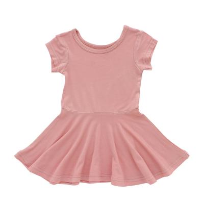 China New Girls Breathable Listing Children Dress 2022 Summer Children's Dress Solid Color Cotton Dress for sale