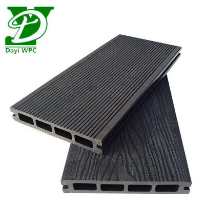 China Waterproof Double Sided Embossed Composite Hollow Wood Plastic Decking for sale