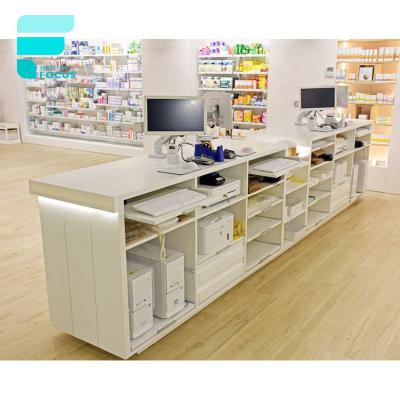 China Customized Design China Gondola Medical Store Racks Retail Pharmacy Display Furniture Multilayer Pharmacy Shelving for sale