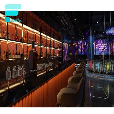 China Hot Nightclub Interior Design Bar Lounge Design Modern Counter Furniture Design For Personal Nightclub Decor for sale