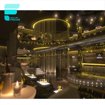 China Nightclub Counter Night Bar Furniture Modern Luxury Fashionable Lounge Bar Furniture Lounge Bar Sets With 3D Shop Interior Design for sale