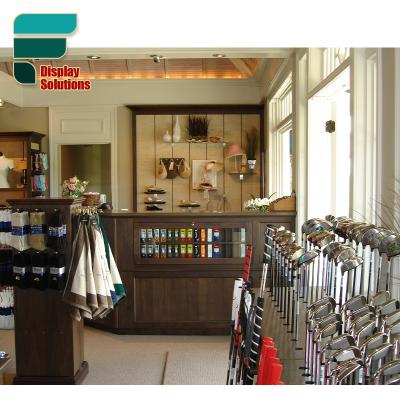 China Customized high-end design style boutique golf furniture retail store European golf clubs display showcase for sale