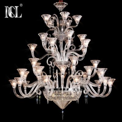 China Hot Selling Indoor Hotel Modern Loby Crystal Chandelier Pendant Light Modern Luxury 40 Heads for sale