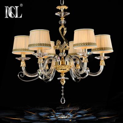 China High Quality Modern Chinese Energy Saving Asfour Crystal Glass Arm Chandeliers For Hotel for sale