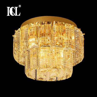 China Indoor Outdoor Mounted Iron Crystal Luxury Modern Ceiling Lamp 5*60w Restaurant Lobby Factory Customized 9*60w 13*60w for sale