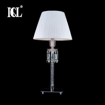 China Modern New Product 60W Modern Warm Light Indoor Cooper Crystal Luxury Table Lamp Bedroom Villa Lamp for sale