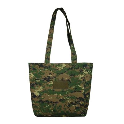 China Rope Handle 600d Polyester PVC Good Quality Reusable Washable Military Tote Shopping Grocery Bags for sale