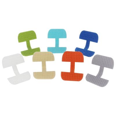 China Self Adhesive Customizable Color And Shape Can Write Hook And Loop Cable Label For Wire Management for sale