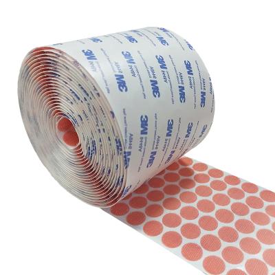 China Customized Viable Colored 3M Back Glue Self Adhesive Hook and Loop Circles Dots Factory Round for sale