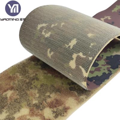 China Military Hook and Loop Self Adhesive Washable Nylon Camouflage Viable for Army Uniform for sale