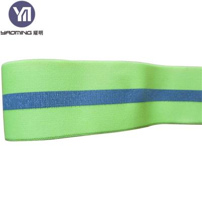 China High Visibility Elastic Custom Durable Woven Nylon Reflect Elastic Band Webbing For Home Textile for sale