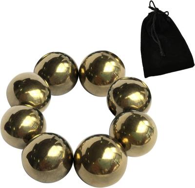 China Stress relief 8pcs 1Inch 25mm Gold Magnetic Balls Toy, Magnets Stones Toys with Bag, Magnetic Toys for Children Kids Adults for sale