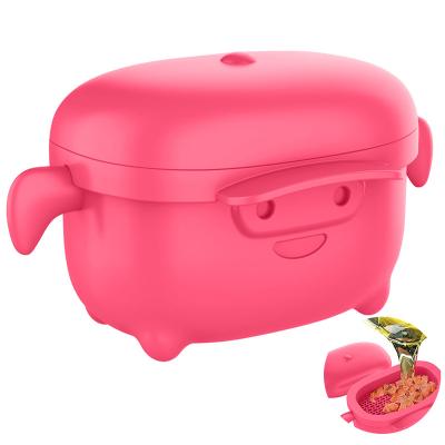 China Multi-functional Silicone Bacon Grease Container with Strainer, Silicone Freeze Oil Collector Bin for Storing Frying Oil and Cooking Grease for sale