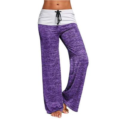 China Breathable Dance Pants Loose Straight Quick Dry Yoga Pants Solid Color Sportswear Loose Pants Ladies for sale