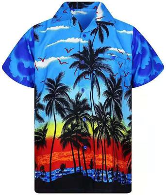 China Breathable Gender And Adults 3D Print Summer Vintage Beach Hawaiian Short Sleeve Shirts Men for sale