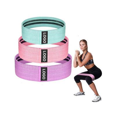 China Durable Custom Logo Printed Yoga Gym Exercise Fitness For Legs Glutes Booty Hip Cloth Resistance Bands for sale