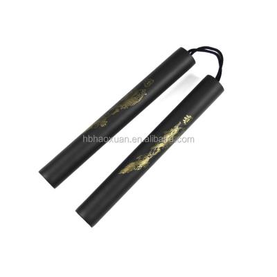 China Kung Fu Traditional Hot Sale Nunchaku Equipment Martial Arts Nunchaku Black Yellow With Sponge Handle Nunchuku Nunchakus for sale