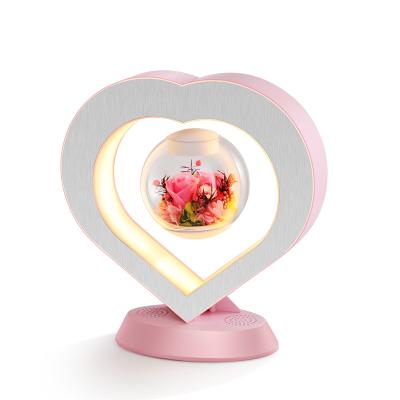 China Modern Wholesale Magnetic levitation perpetual flower smart led christmas led night light bedside table lamp for baby kids for sale