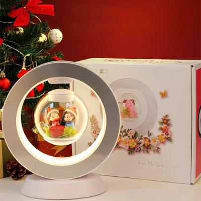 China Modern Christmas Gifts Magnetic Levitation Christmas Light touch Smart table lamp With Bluetooth speaker for sale