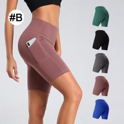 China Breathable High Waisted Stretchy Butt Lift Fitness Seamless Cycling Bike Running Yoga Shorts Leggings for sale