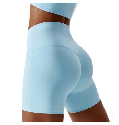 China Breathable Four-Way Stretch High Waist Biker Shorts QUICK DRY Gymwear Women Fitness Booty Yoga Shorts for sale