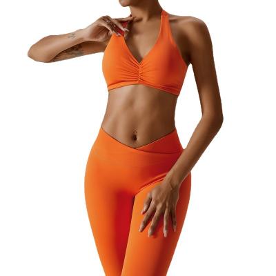 China Breathable Custom Breathable Scrunch Sports Bra Leggings Sets Workout Fitness Wear Yoga Sets For Women for sale