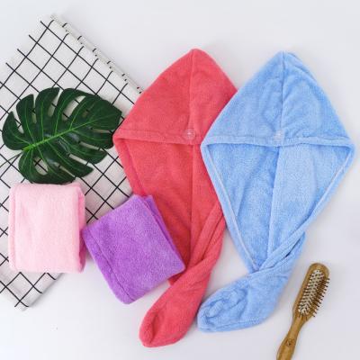 China Other Wholesale Customized Thickening HeadWrap Shower Hat Cap Quick Dry Towel Hair Absorbent Hat for sale