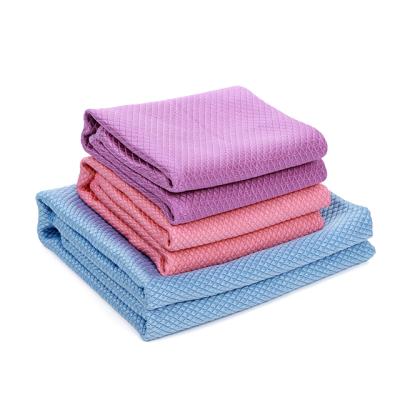 China 40x40cm Viable Wholesale Hand Towel for Hotel Double Sides Microfiber Twist Loop Portable Solid Towels for sale