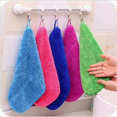 China Wholesale Custom Sustainable Hanging Kitchen Towel Hand Towel Microfiber Quick Dry Hand Towel for sale