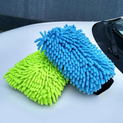 China Wholesale High Quality Wash Station Glove Multifunctional Kitchen Hotel Chenille Car Cleaning Glove for sale