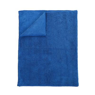 China Small Viable Solid Rectangle Floor Towel For Microfiber Washing Double Sides Bath Swimming Floors Cleaning Towels Twist Loop 50x70cm for sale