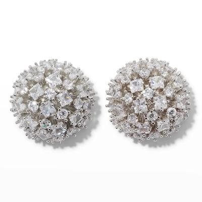 China 2022 FASHIONABLE New Design Customized Ball Shape Earrings Zircon Crystal Stud Earrings For Women Jewelry for sale