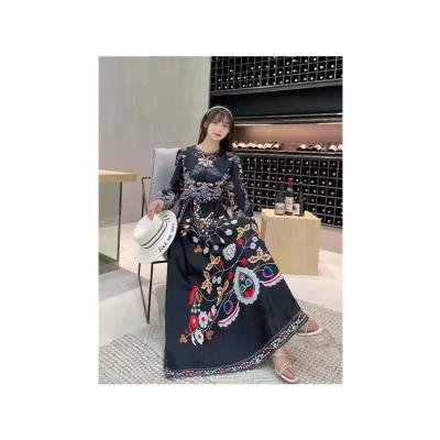 China Anti-Static Bohemian Floral Maxi Dress For Women Dinner Beach Holiday Wear Sundress Wholesale for sale