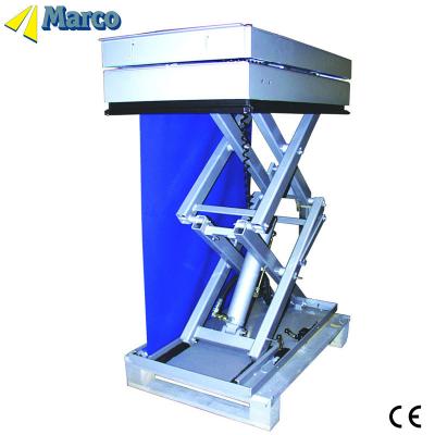 China CE Approved Marco High Scissor Lift Table with Curtain Stationary Carrying Capacity Heavy Duty Running Mode Stationary for sale