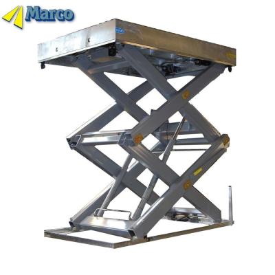 China Stationary Running Mode Marco Vertical Hydraulic Scissor Lift Work Platform with Loading Flaps 1200pieces/Year Capacity for sale