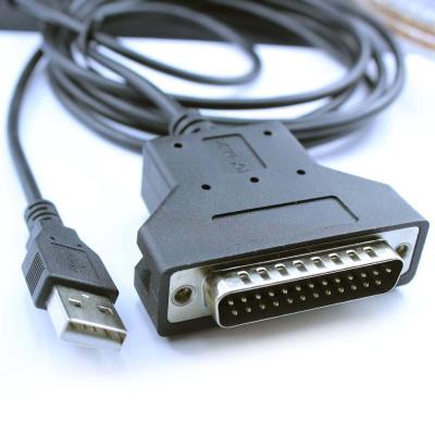 China Serial Printer to PC CP210x USB UART Bridge Chip CP2102 USB RS232 DB25 Male Serial Adapter Cable for sale