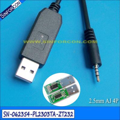 China Serial camera usb cable with 2.5mm 4p stereo jack for diagnosticos blood glucose meter for sale