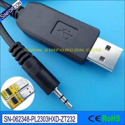 China COMPUTER pl2303hxd usb rs232 to 2.5mm jack for android mobile otg serial cable for sale