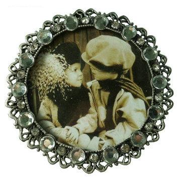 China Wholesale Europe/America/Asia antique design picture frame zinc alloy acrylic picture frame with rhinestones for sale