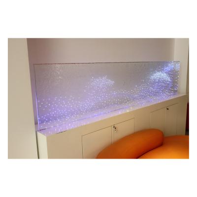 China Modern DC Voltage Double Glazed LED Float Glass Dynamic Bright Shiny Glass Construction Custom Curve, Flat NC; GUA for sale