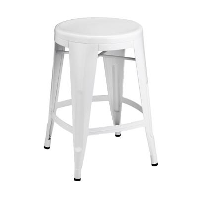 China High quality modern bar stool metal backless stacking bar stool for low price for sale