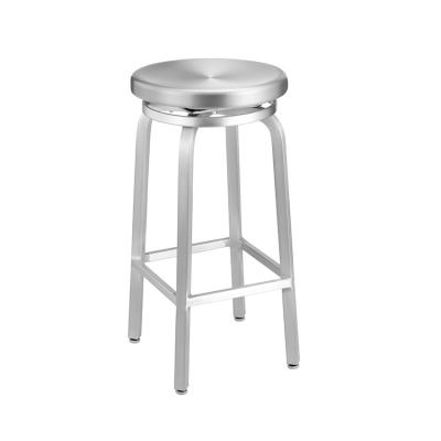 China High Quality Modern Durable Backless Swivel Bar Stool Aluminum Chairs for sale