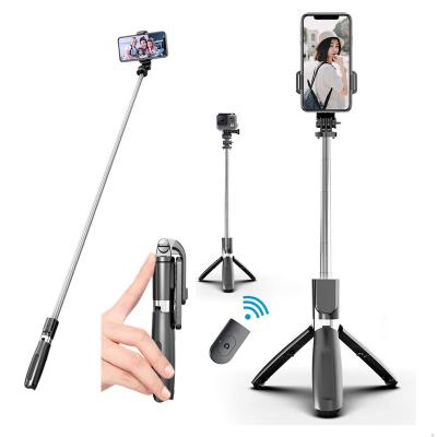 China Wirelss China Factory Mini Extendable FlexibleWireless Selfie Stick Tripod ExtendableCell Phone Tripod for sale