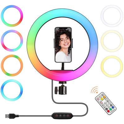 China 10 Inch Mini Selfie Ring Light Photography Using Remote Control RGB Camera Ring Light for sale