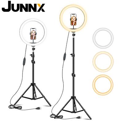 China JUNNX 3 Mini Makeup Ringlight 36cm 14 inch Makeup Ring Light USB 36CM 14inch Selfie Phone Holder Photography with Tripod Stand for sale