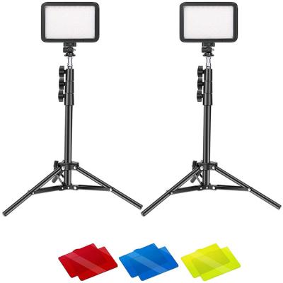 China 2pcs 70 LED 4 Colors Filters USB Photography Studio Shooting Square RGB LED Video Remote Control Light for Live Streaming RSC for sale