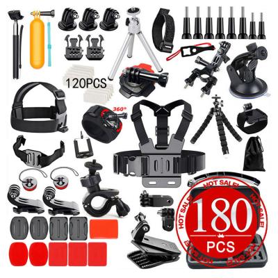 China Mount and Protect Action Cameras Anywhere 180 in 1 Sports Camera Custom Accessories Vanish Pro 6 4K Mount Kit Set for sale