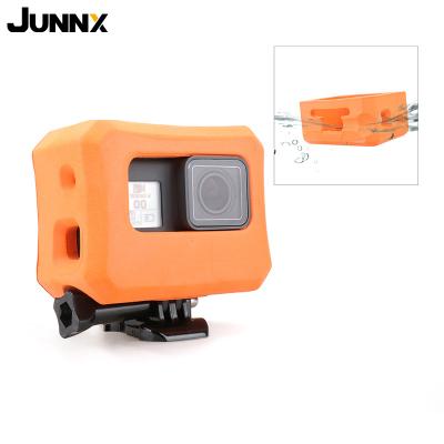 China JUNNX Protective Float Waterproof Orange Cover Go Pro Case 7 6 5 Waterproof For Gopro 7 Black 6 5 7 Camera Silver White for sale