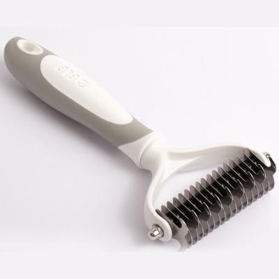 China 2021 viable new sale double-sided open comb dog hair removal comb cat and dog knot for sale